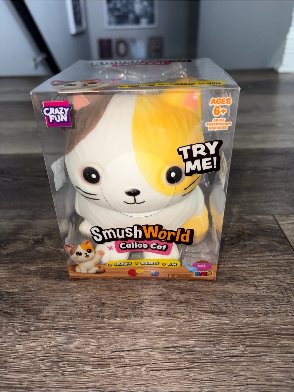 SmushWorld Calico Cat Squishy NEW!